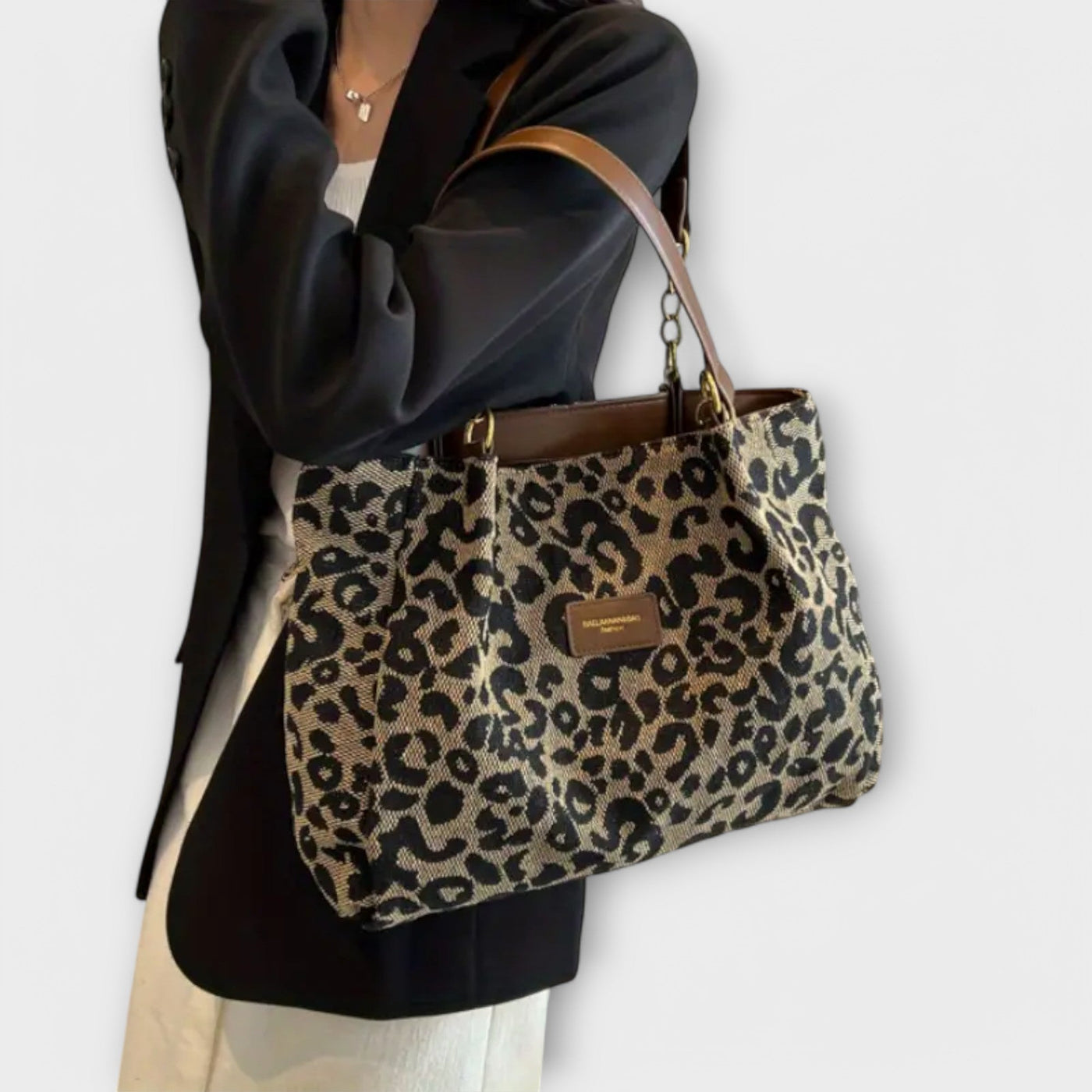 Sophie Mode - Leopard Canvas Tote