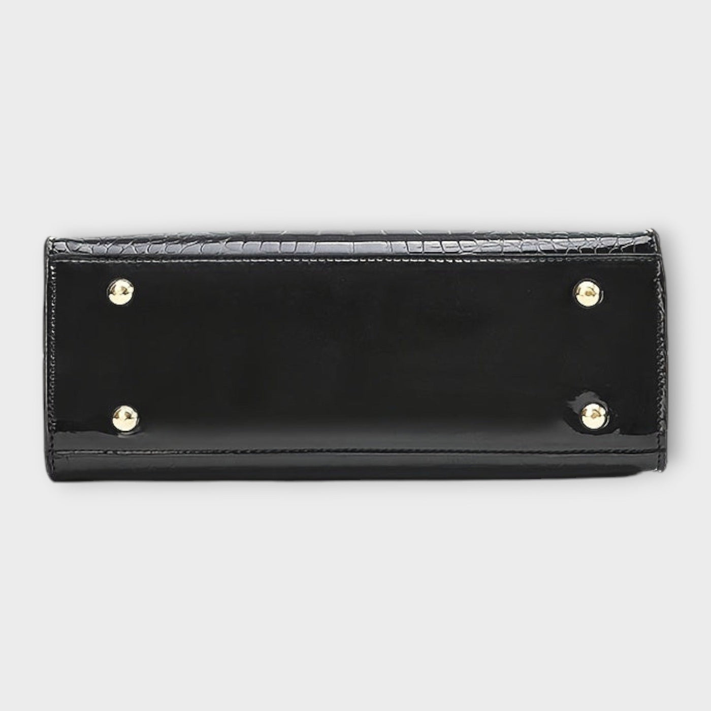 Sophie Mode - Glossy Crocodile Pattern Handbag